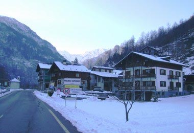 Failungo Superiore, frazione di Piode, durante il periodo invernale.